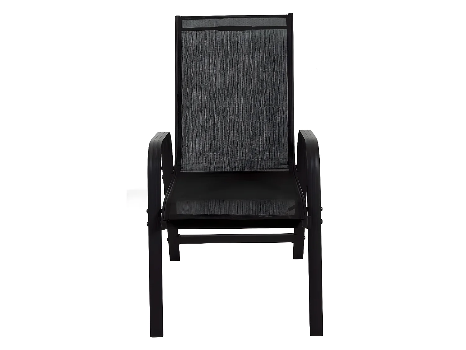 Lot de 2 fauteuils de jardin "Porto" alu/textilène - Noir