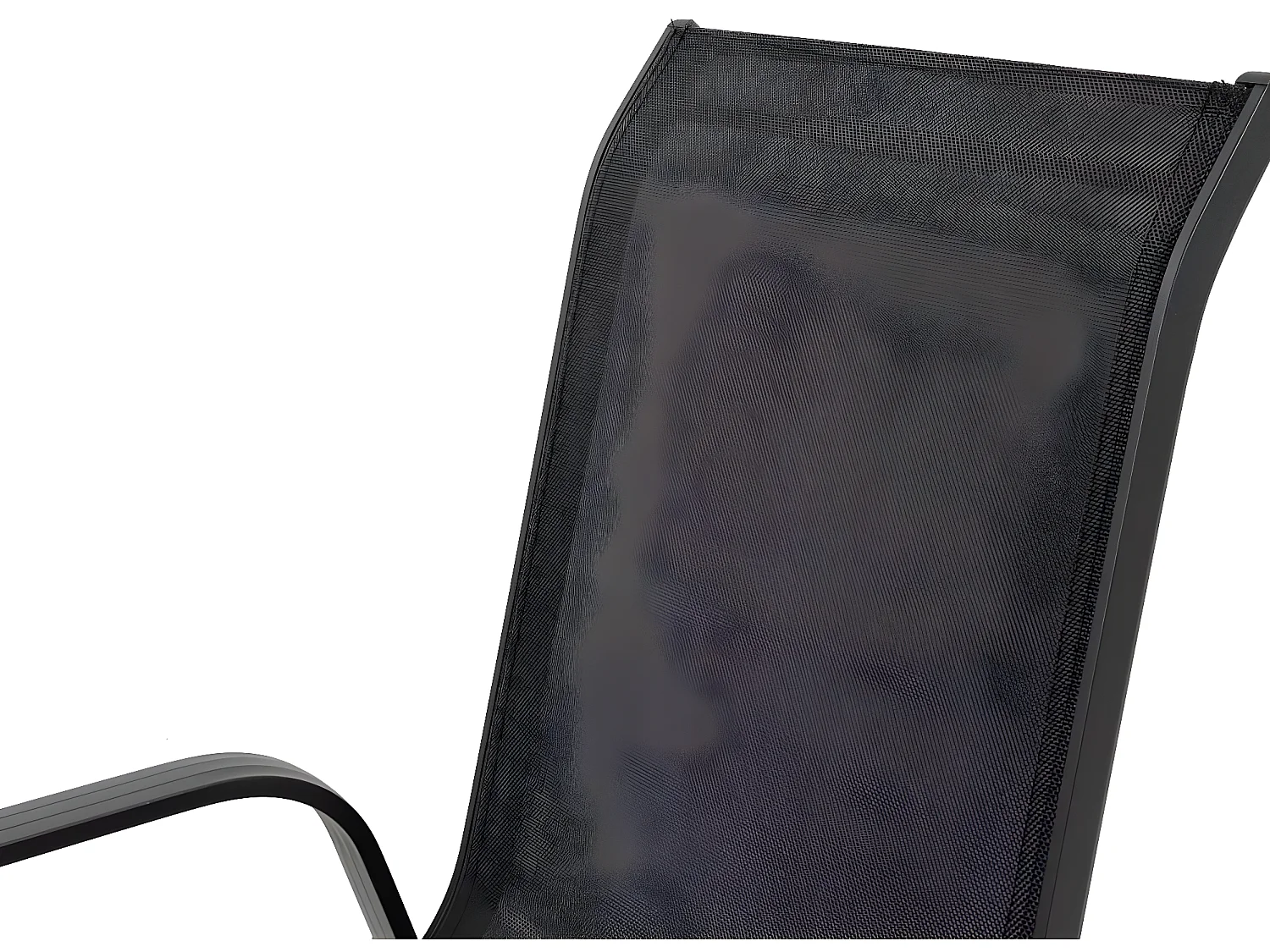 Lot de 2 fauteuils de jardin "Porto" alu/textilène - Noir