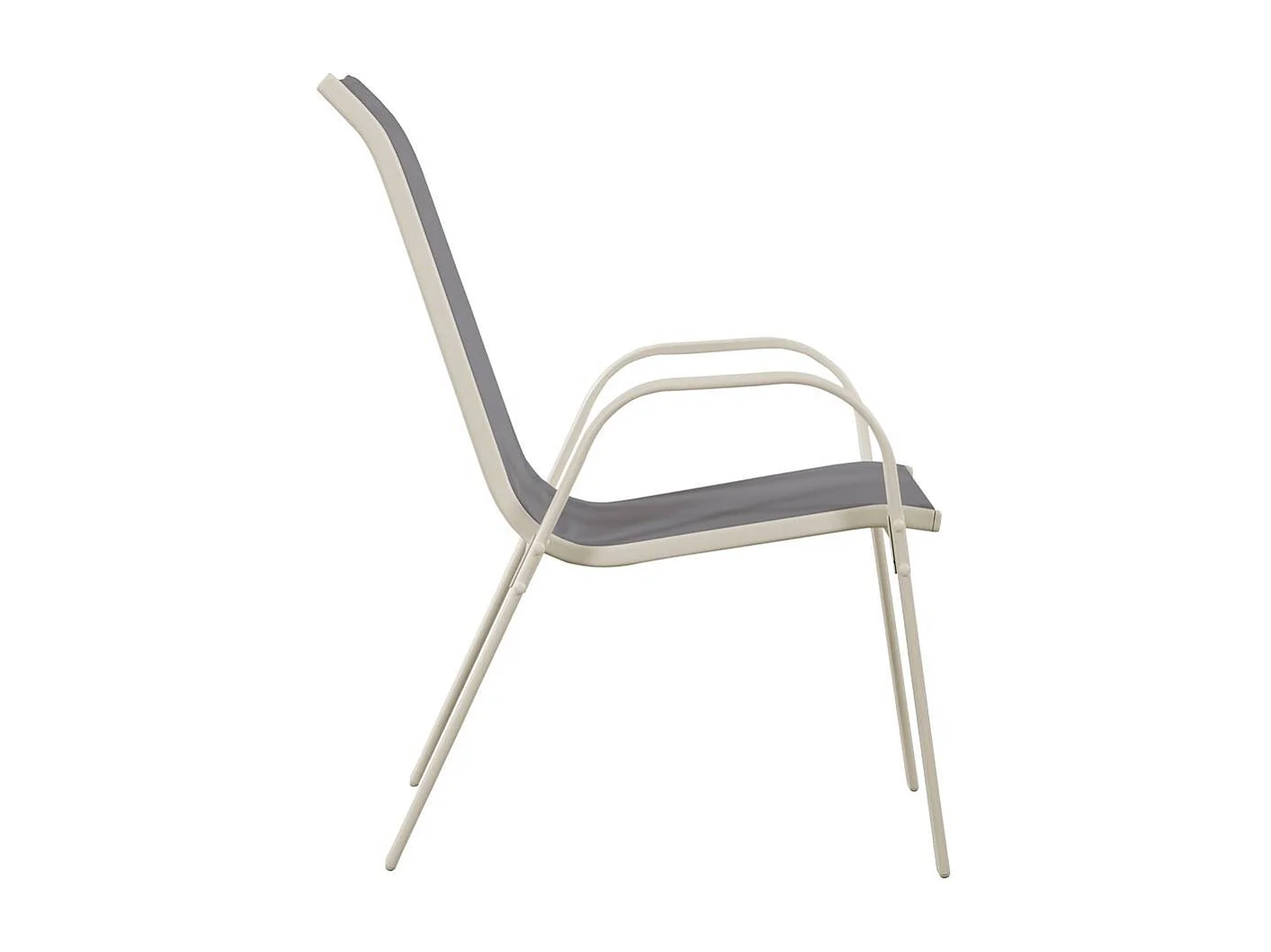 Fauteuil jardin Textilène "Cordoba" - Phoenix - Gris clair - Lot de 4