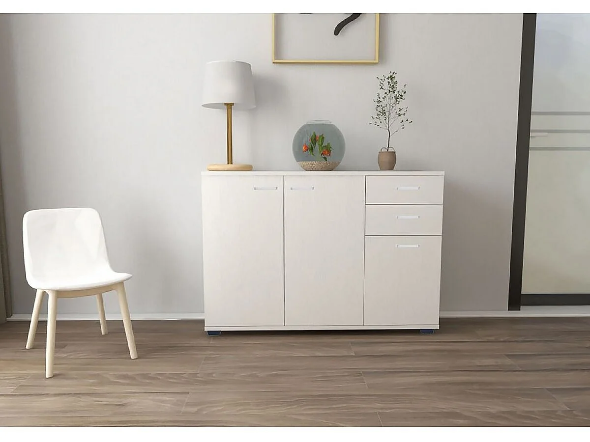 Aparador "Boswell" - 107 x 78 x 35 cm - Blanco
