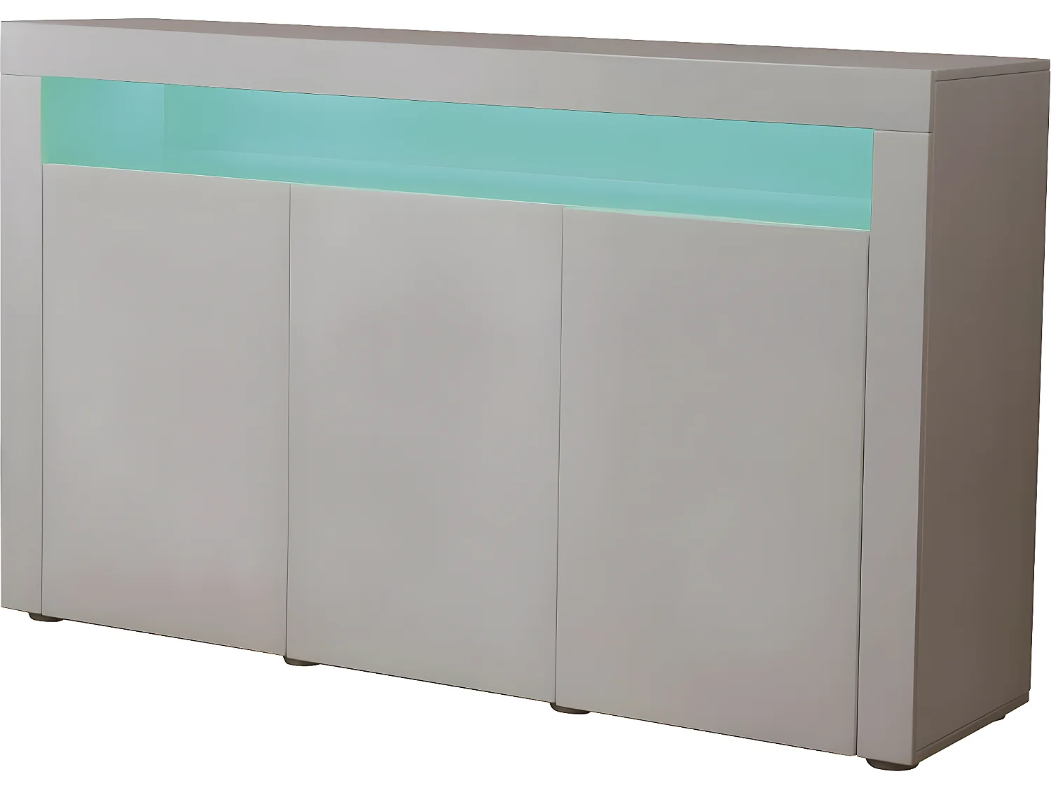 Buffet LED "Bogota" - 155 x 40 x 92 cm - Blanc laqué