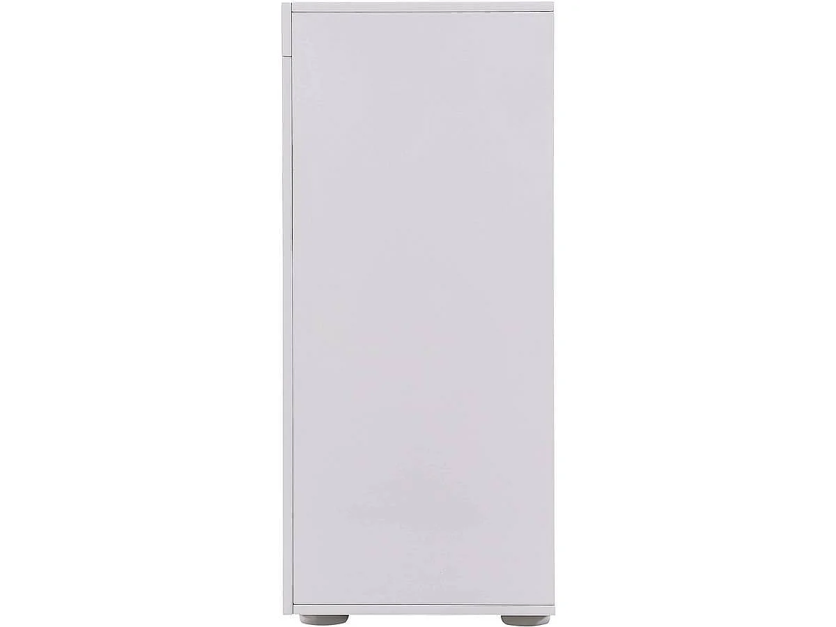 Buffet LED "Bogota" - 155 x 40 x 92 cm - Chêne / Blanc laqué