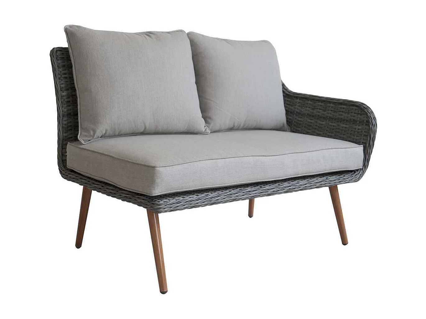 Salon de jardin résine tressée "Milazzo" - Florida - Gris