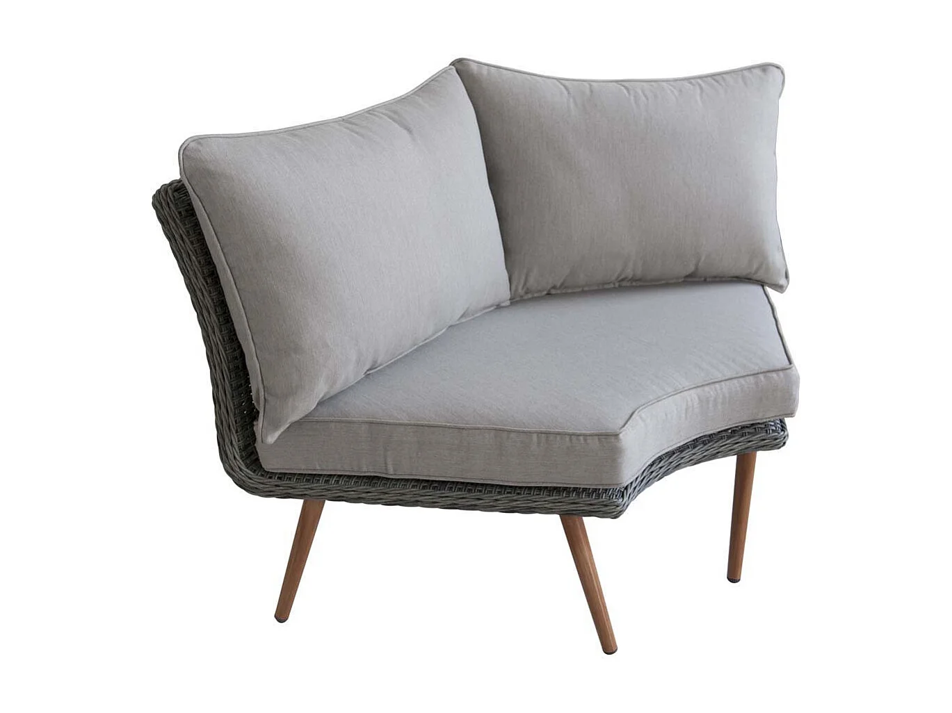 Salon de jardin résine tressée "Milazzo" - Florida - Gris