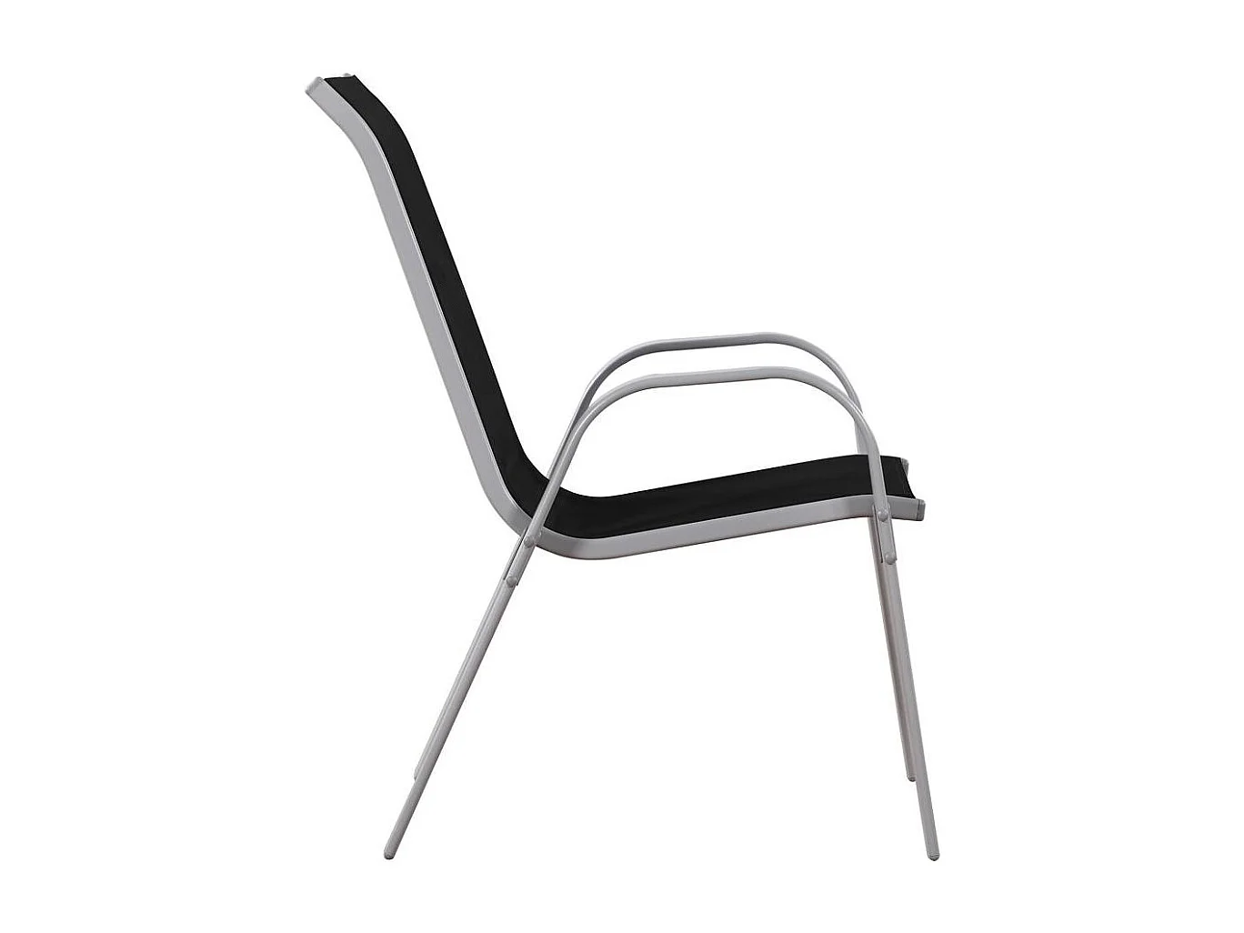 Salon de jardin en textilène "Cordoba" - Phoenix - 6 places - Noir