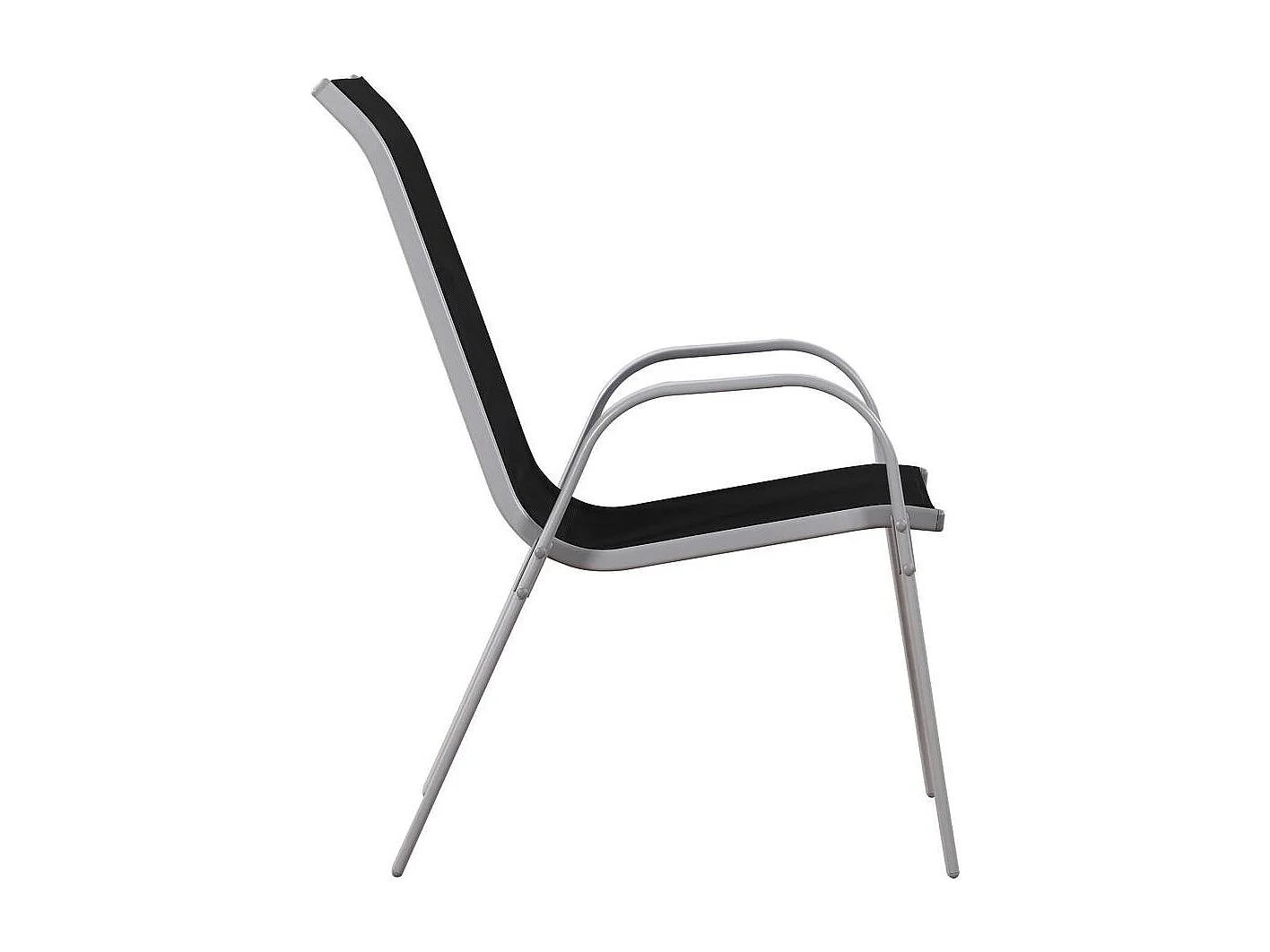 Salon de jardin en textilène "Cordoba" - Phoenix - 6 places - Noir