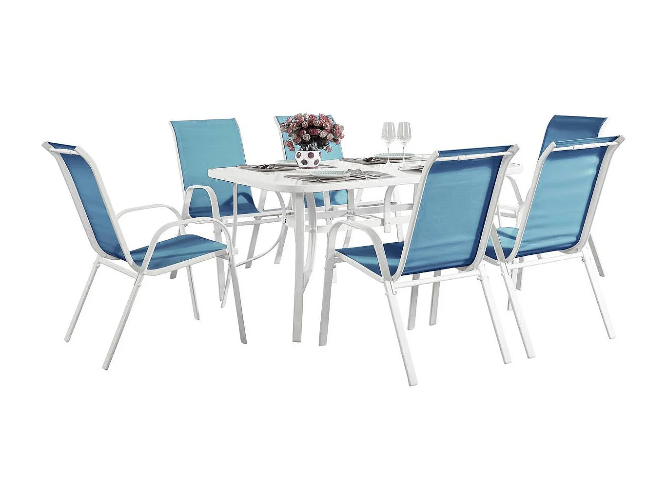 Tuinset textileen "Cordoba" - Phoenix - Blauw