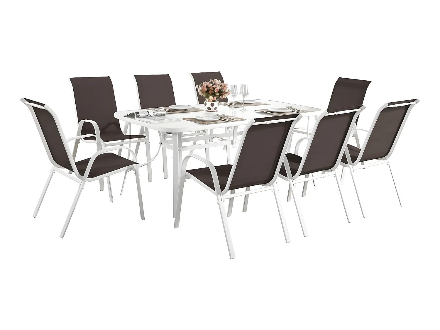 Conjunto de jardim "Cordoba XL 180" - Phoenix - Taupe: design moderno, confortável e acolhedor para as suas refeições ao ar livre