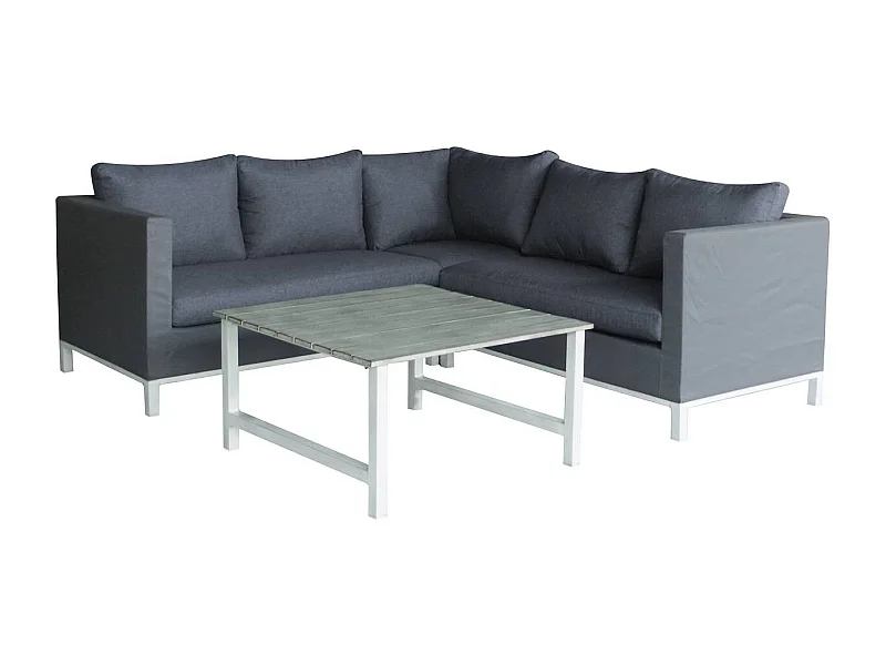 Salon de jardin en aluminium "Turin" - Phoenix - Gris