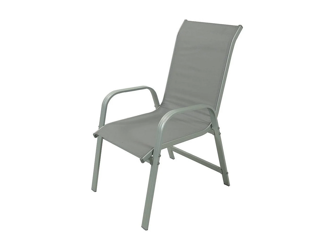 Salon de jardin textilène "cordoba + Porto" 6 personnes gris clair