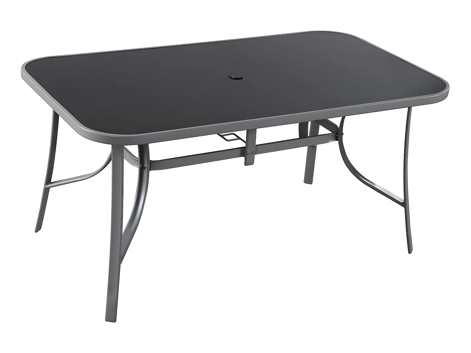 Salon de jardin en textilène "Cordoba" - Phoenix - 6 places - Gris foncé