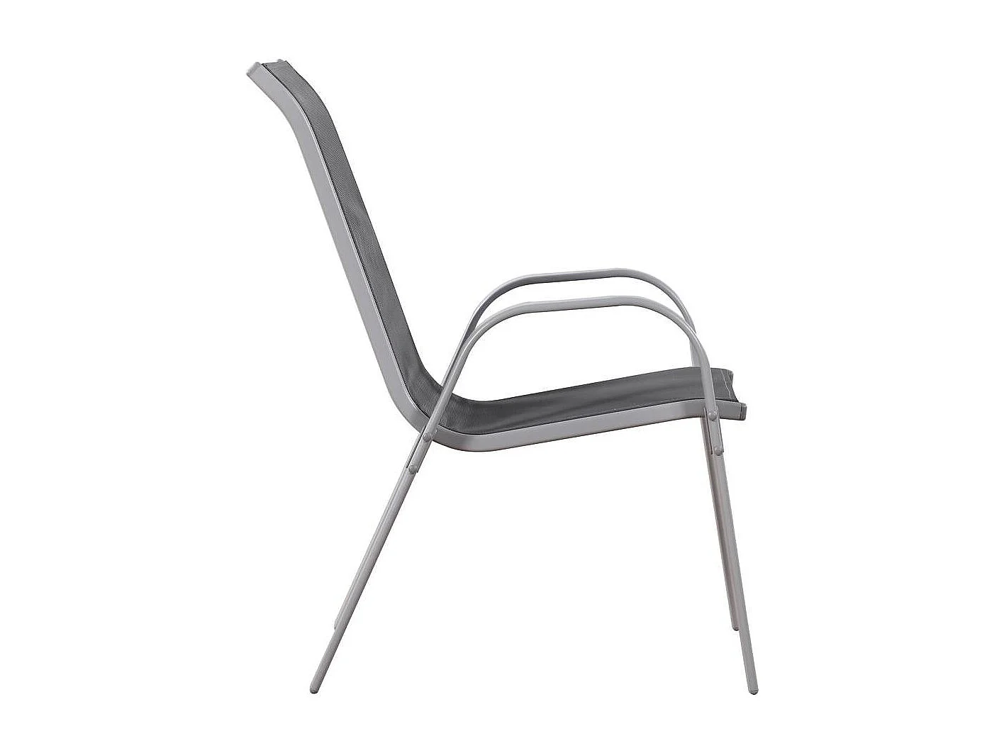 Salon de jardin en textilène "Cordoba" - Phoenix - 6 places - Gris foncé