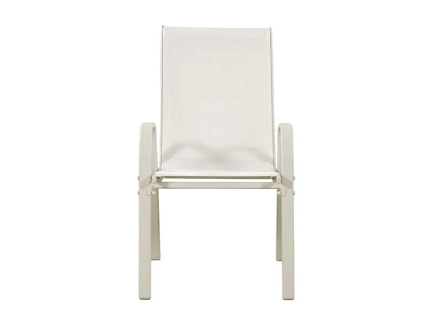 Table et chaises de jardin en textilène "Cordoba" - Phoenix - 6 places - Ecru