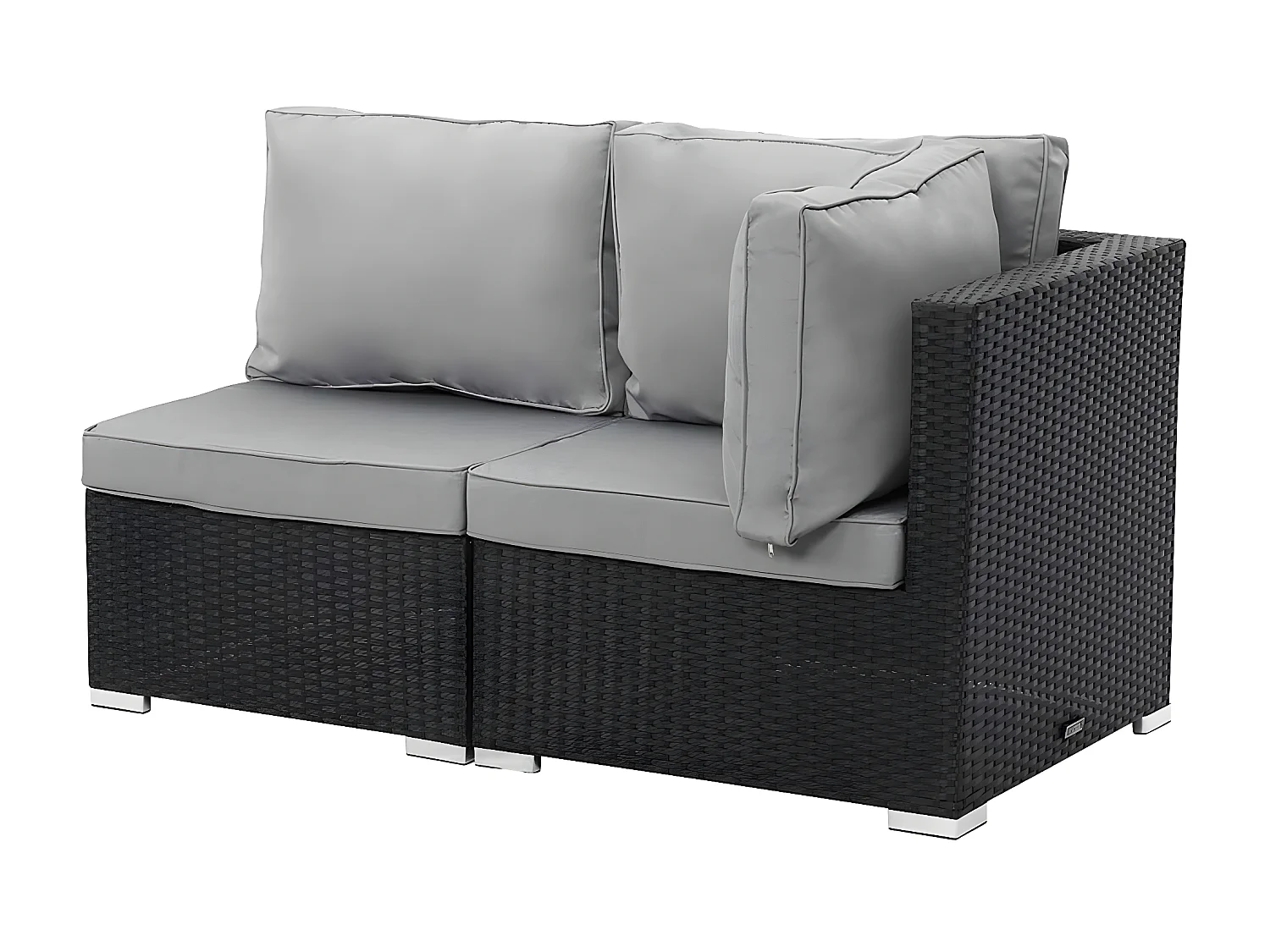 Salotto da giardino Meridian 2 pezzi Ibiza - Atlanta - Nero