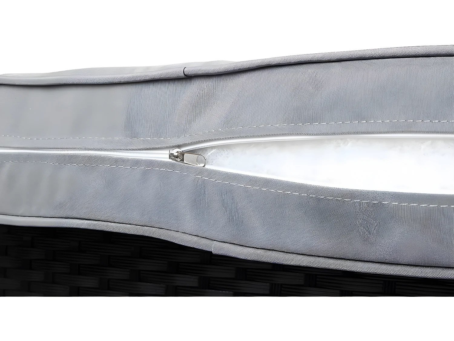 Salon jardin méridienne 2 pcs "Ibiza" - Atlanta - Noir