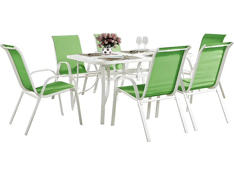 Salon de jardin en textilène "Cordoba" - Phoenix - Vert