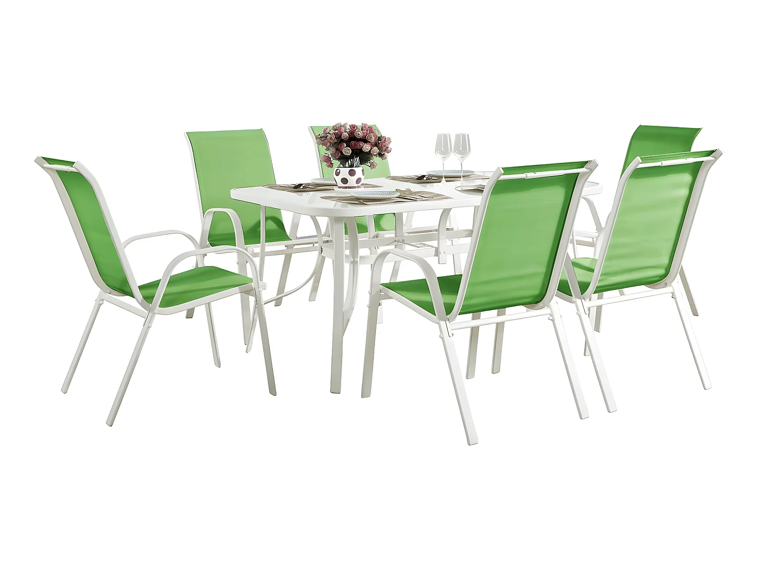 Salon de jardin en textilène "Cordoba" - Phoenix - Vert