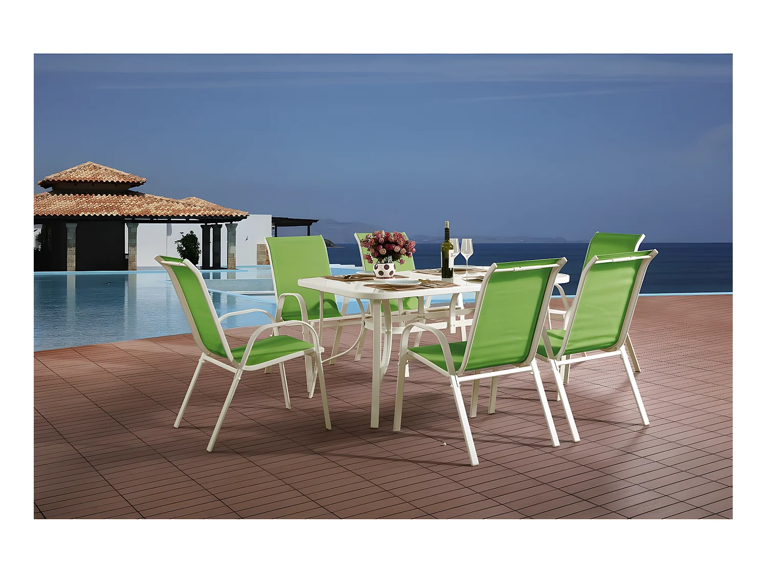 Salon de jardin en textilène "Cordoba" - Phoenix - Vert