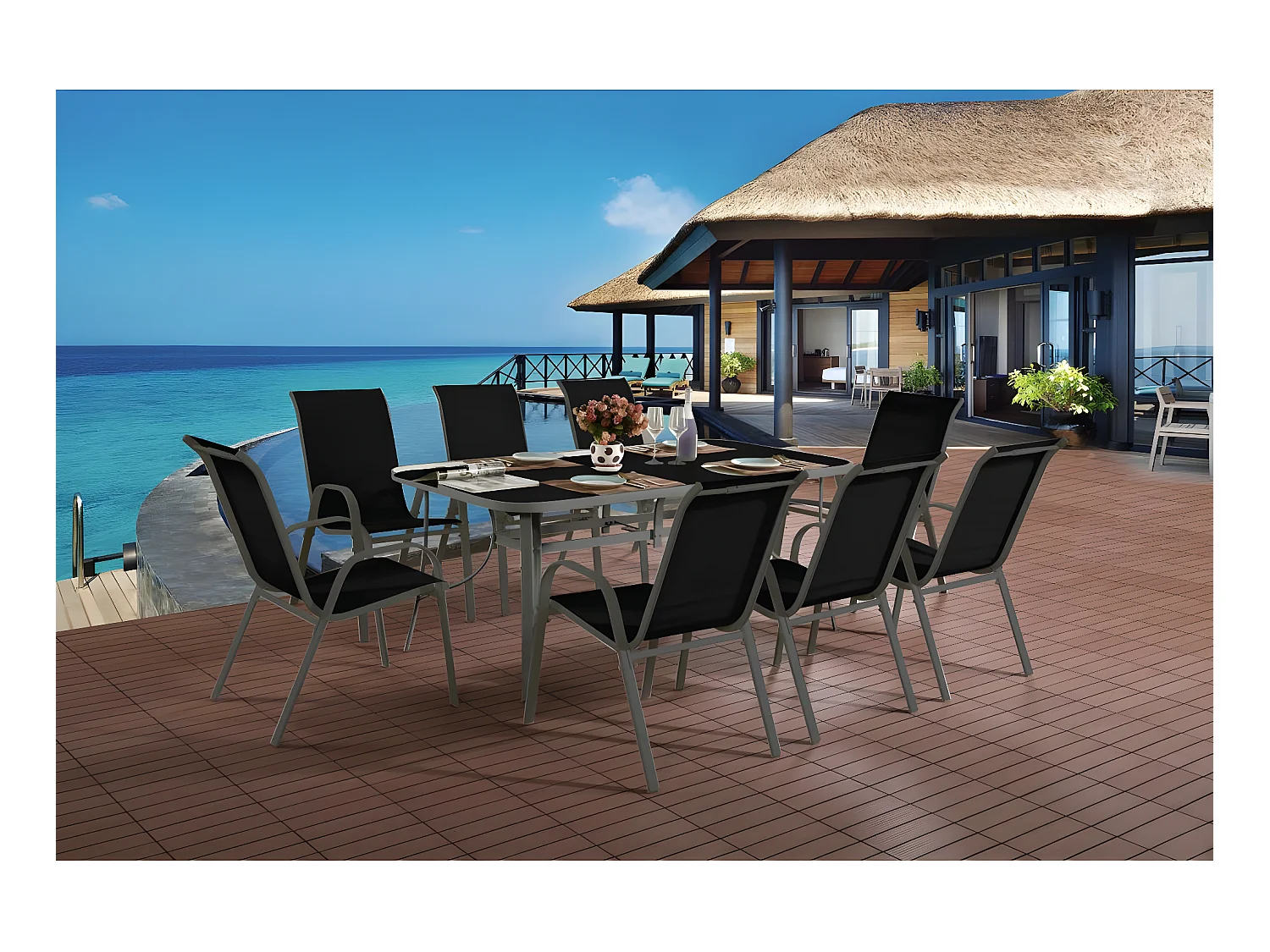 Salon de jardin  Cordoba + Tropic 8 personnes