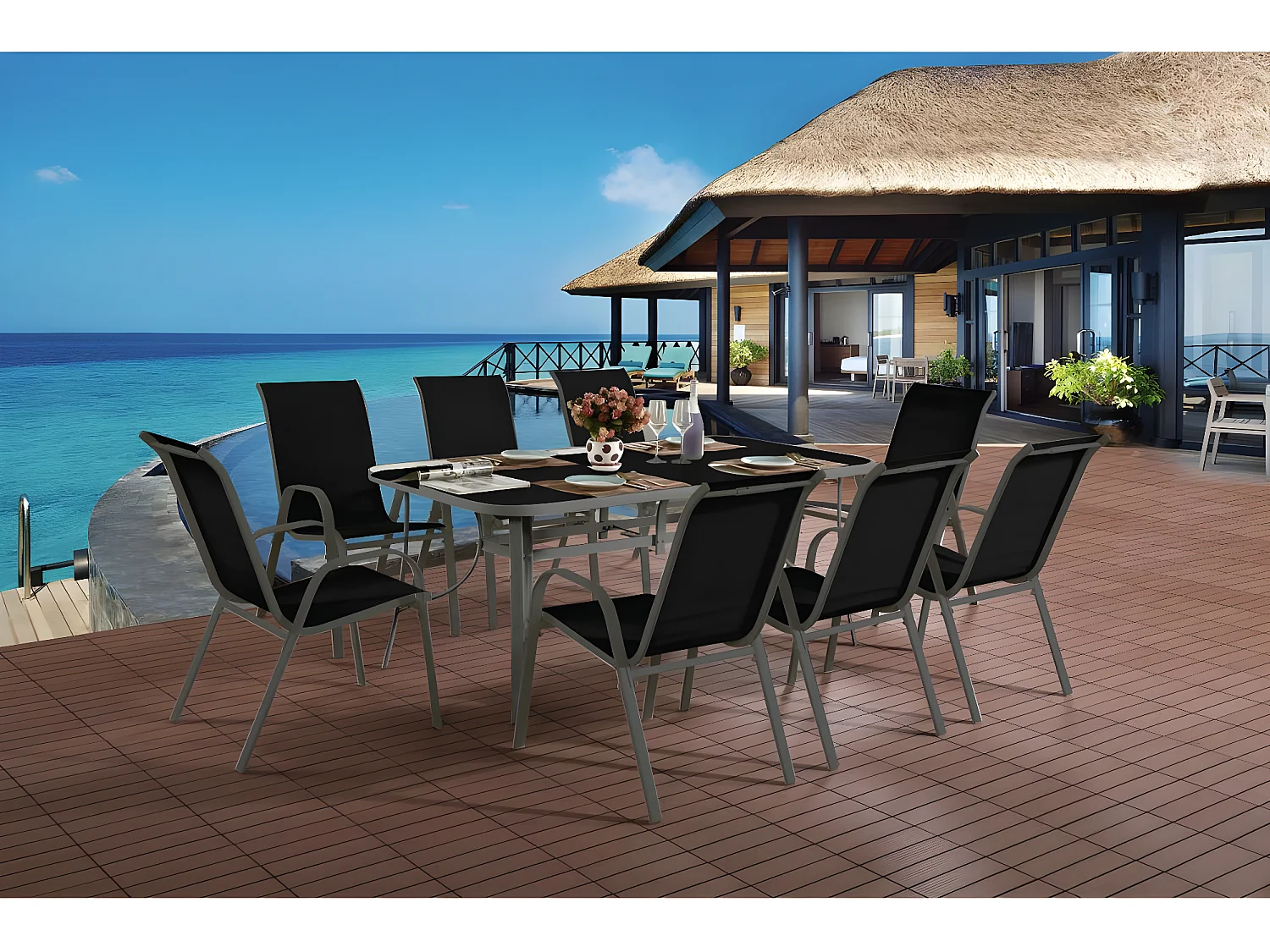 Salon de jardin  Cordoba + Tropic 8 personnes