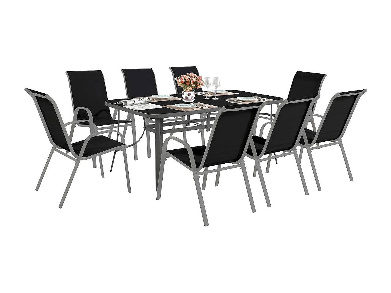 Salon de jardin  Cordoba + Tropic 8 personnes