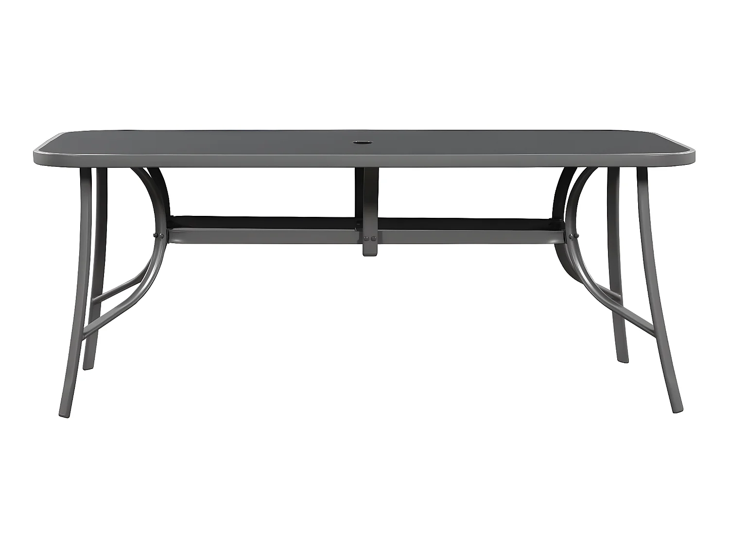 Conjunto de jardim "Cordoba XL 180" - Phoenix - Preto, estrutura em aço e assento em textilene