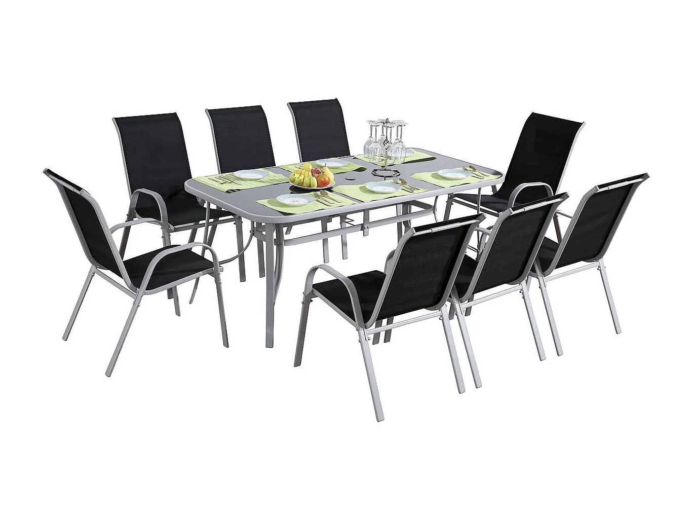 Gartenlounge "Cordoba XL 180" - Phoenix - Schwarz