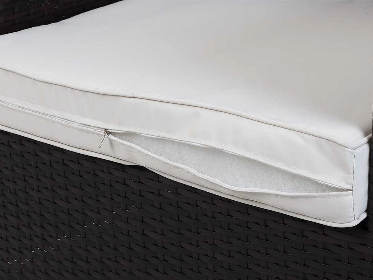 Loungeset met 2-delige hoekbank "Ibiza" van bruin gevlochten kunststof voor een elegante en comfortabele buitenruimte