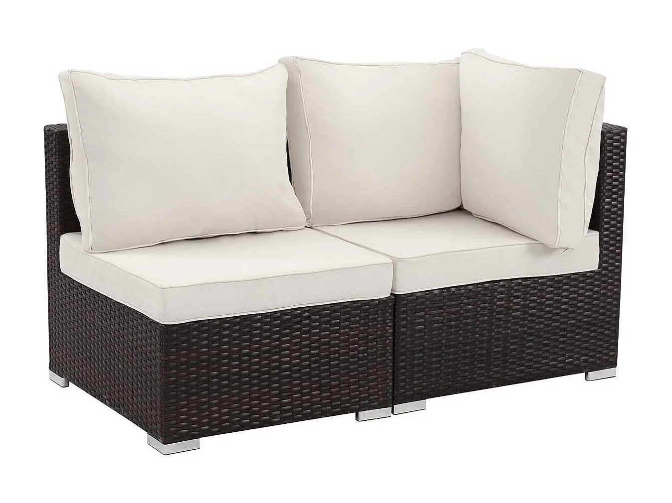 Salon jardin méridienne 2 pcs "Ibiza" - Buffalo - Marron