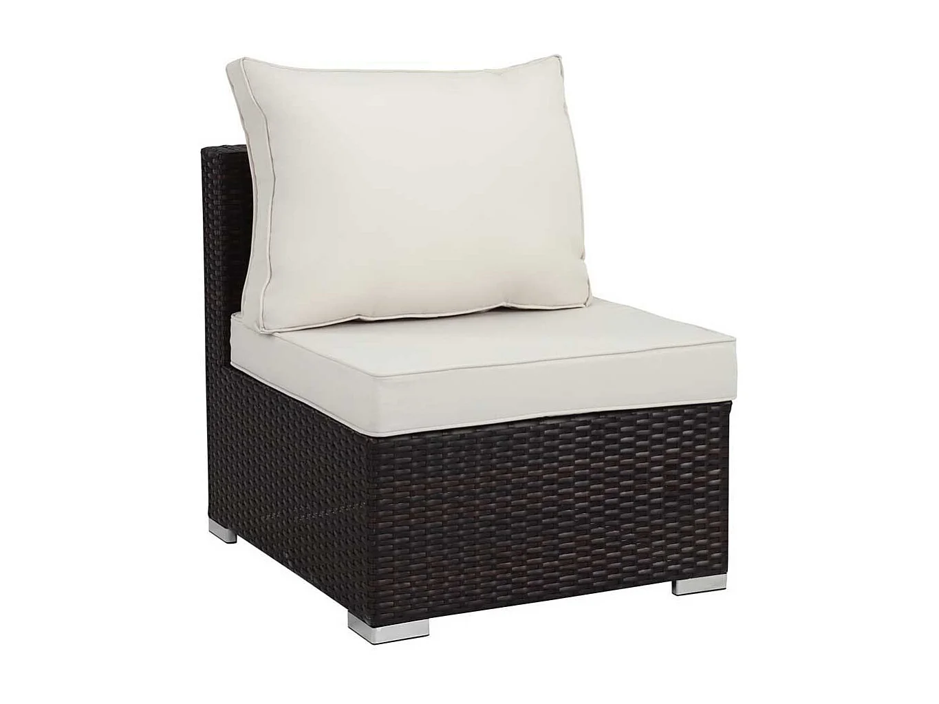 Salon jardin méridienne 2 pcs "Ibiza" - Buffalo - Marron