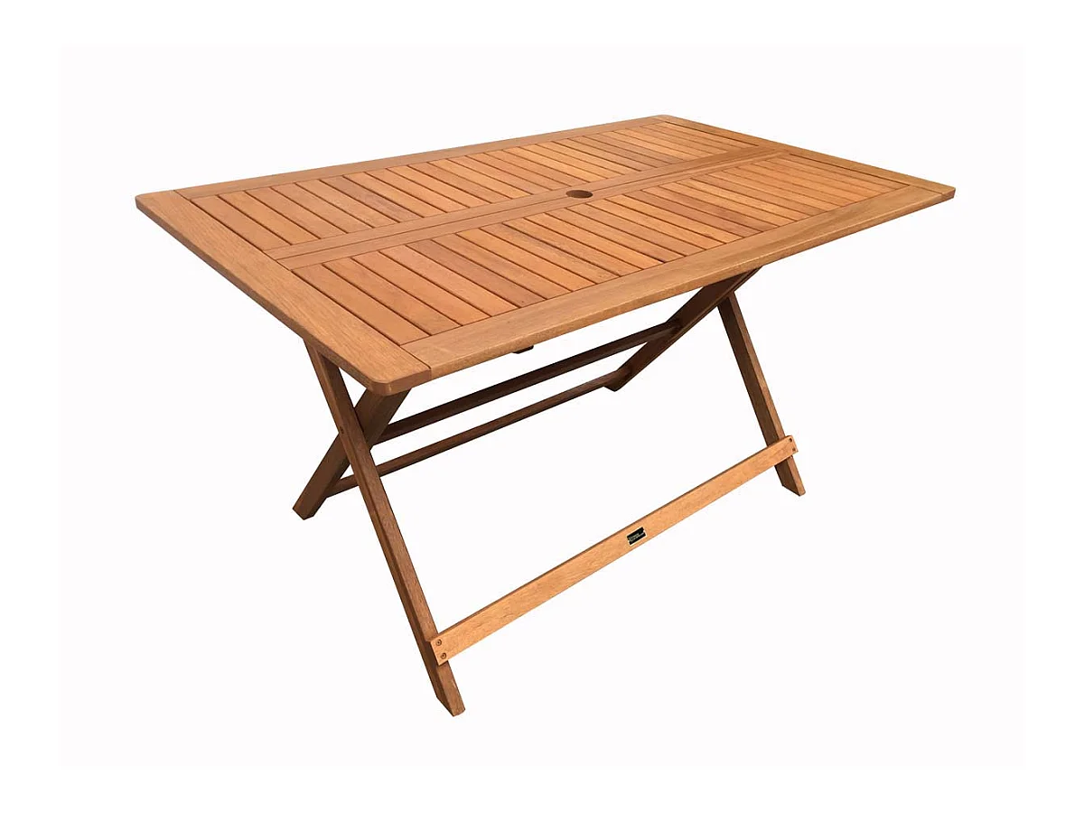 Salon de jardin repas "Séoul" - 1 Table + 6 chaises - Maple - Beige