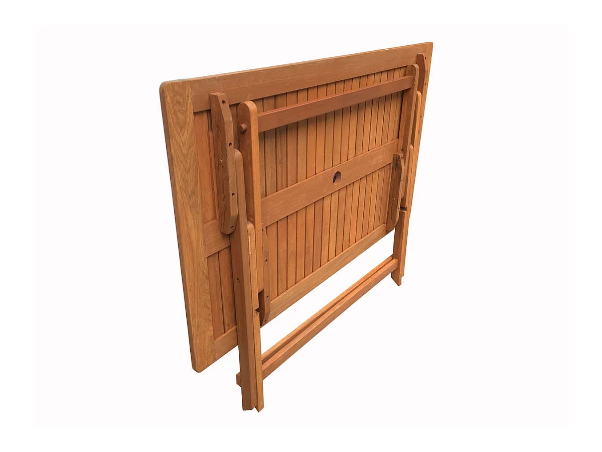 Salon de jardin repas "Séoul" - 1 Table + 6 chaises - Maple - Beige