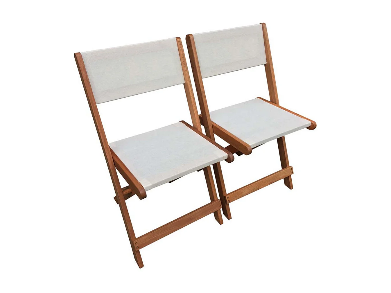 Salon de jardin repas "Séoul" - 1 Table + 6 chaises - Maple - Beige