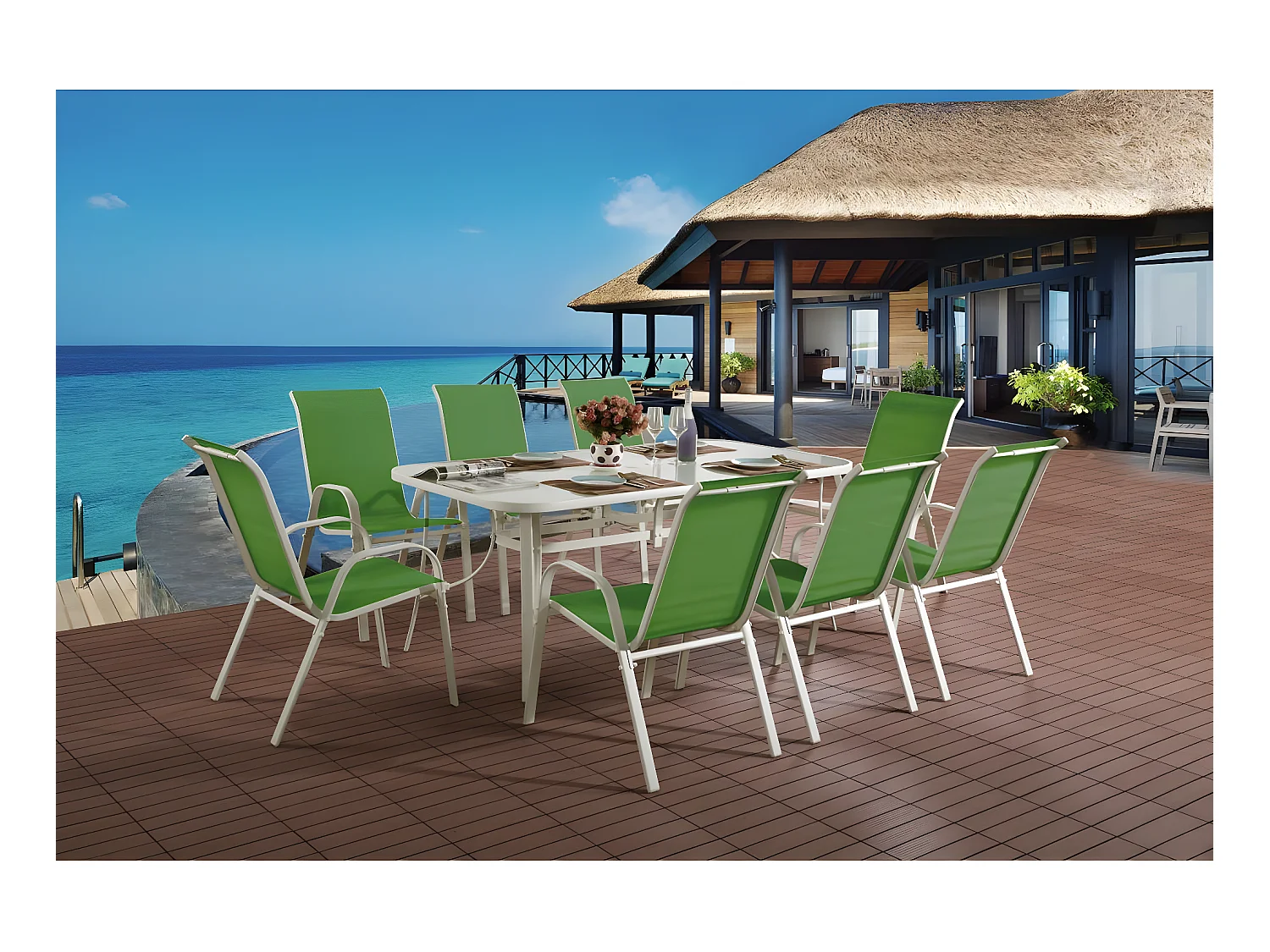 Salon de jardin "Cordoba XL 180" - Phoenix - Vert