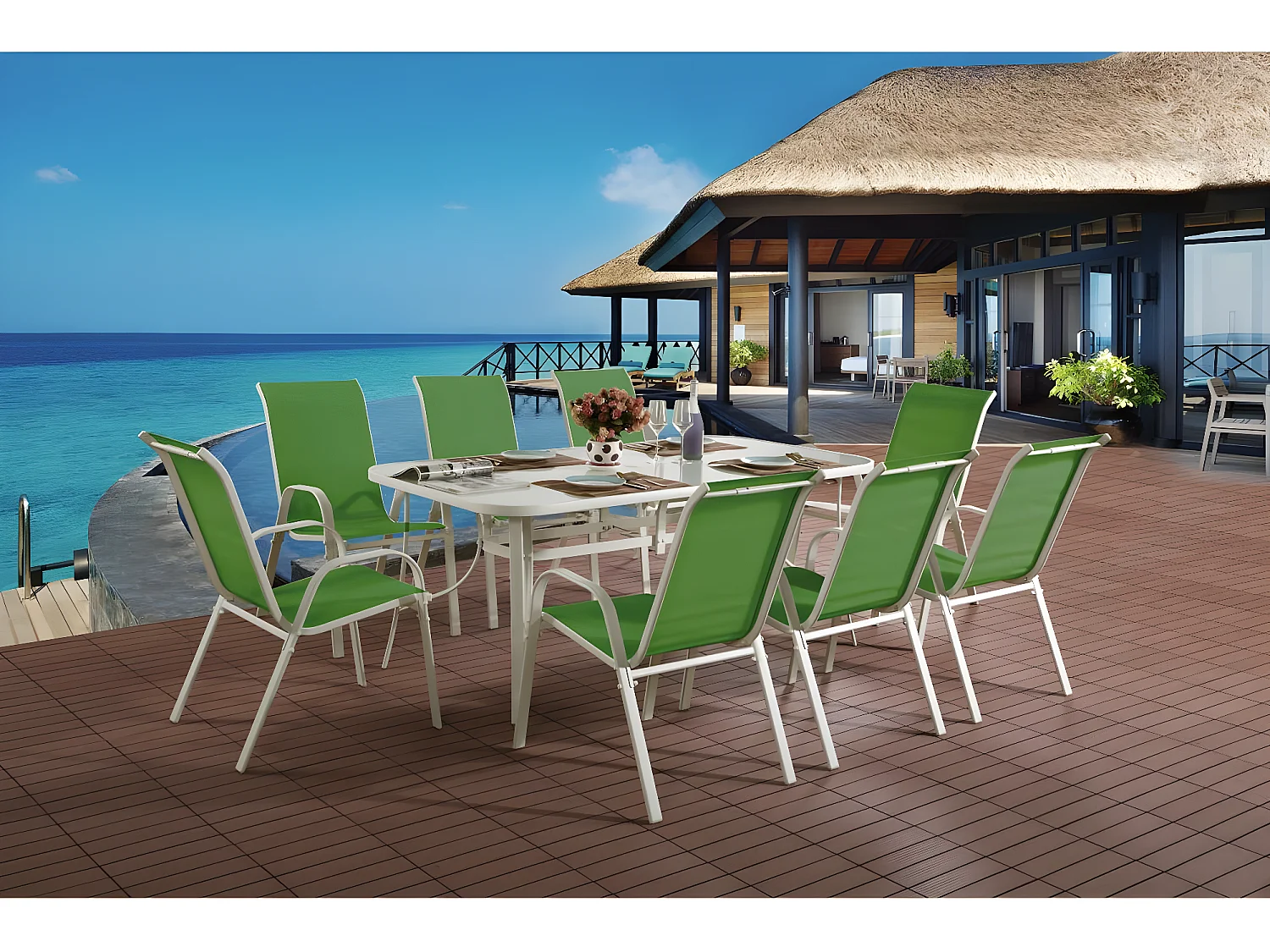 Salon de jardin "Cordoba XL 180" - Phoenix - Vert