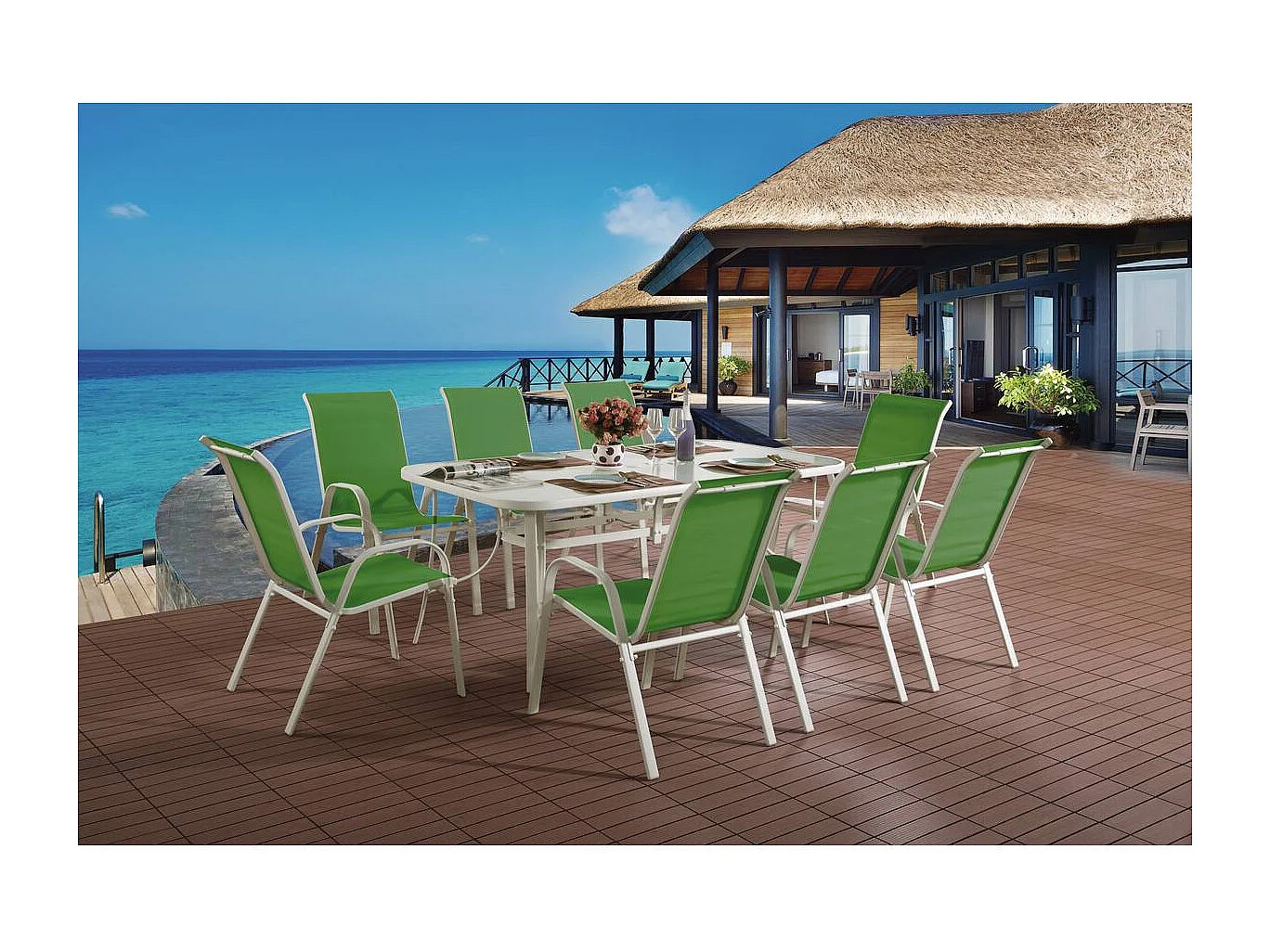 Salon de jardin "Cordoba XL 180" - Phoenix - Vert