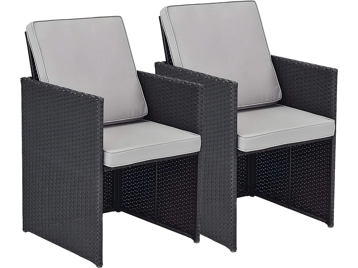 Lot de 2 fauteuils Chicago - "Atlanta" - Noir
