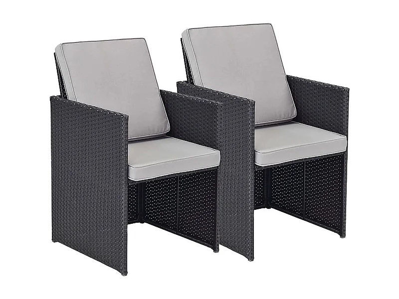 Lot de 2 fauteuils Chicago - "Atlanta" - Noir