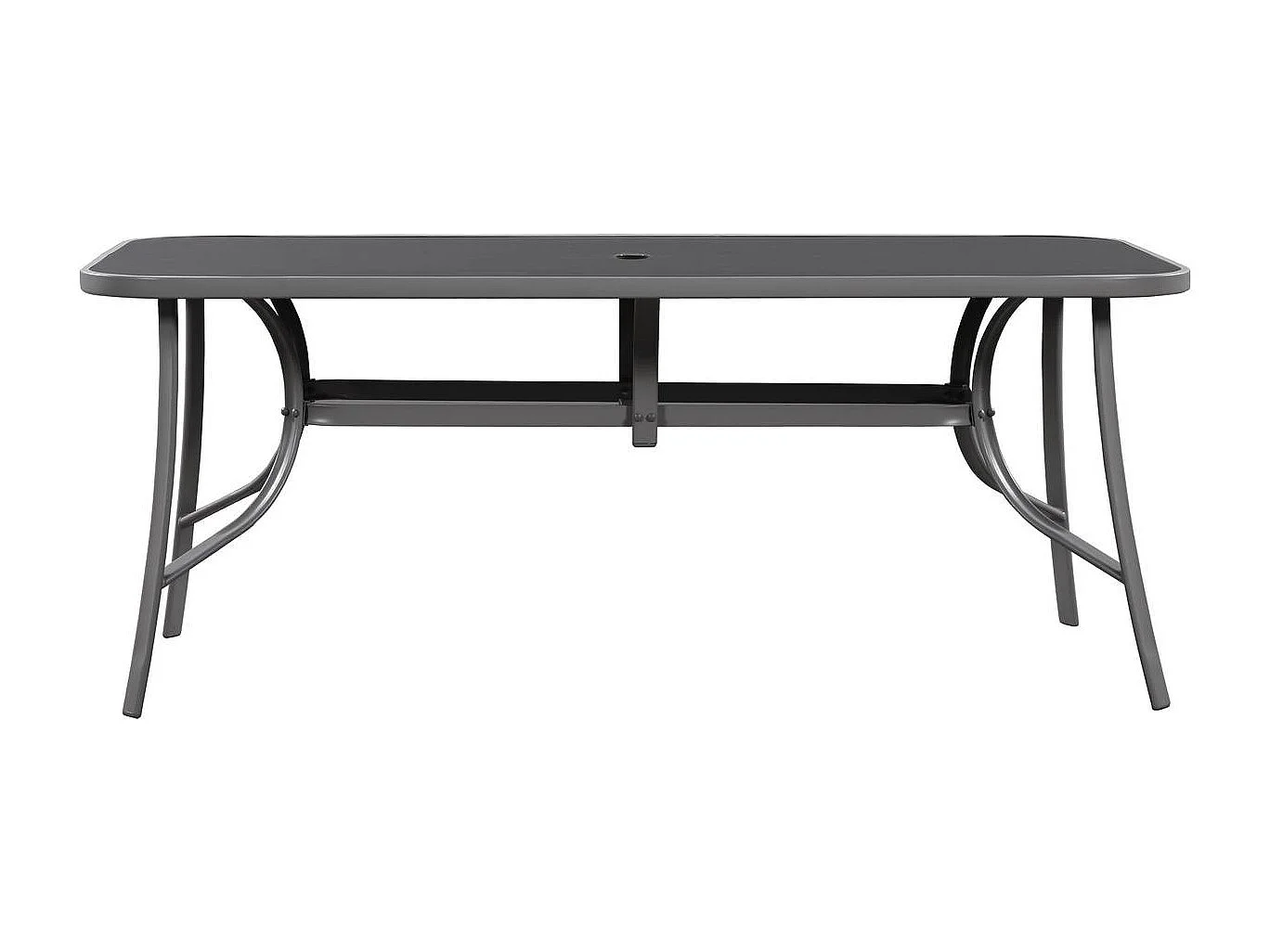 Conjunto de móveis de jardim de 8 lugares "Cordoba XL 180" - Phoenix - Cinza escuro