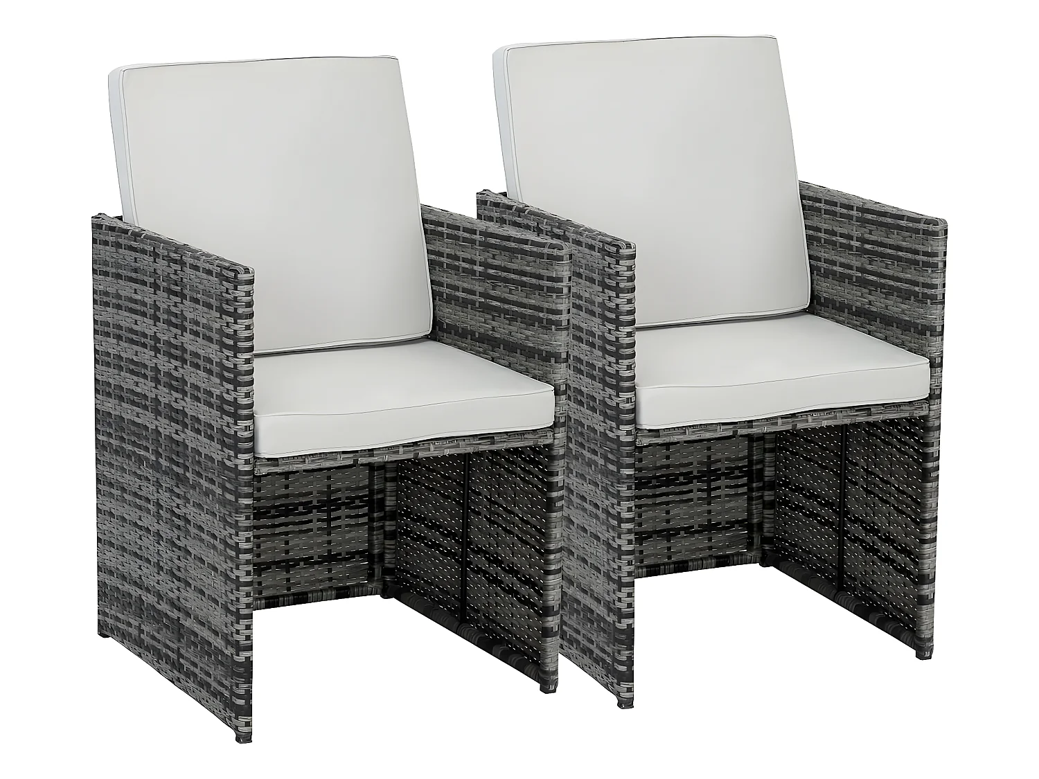 Lot de 2 fauteuils Chicago - "Florida" - Gris