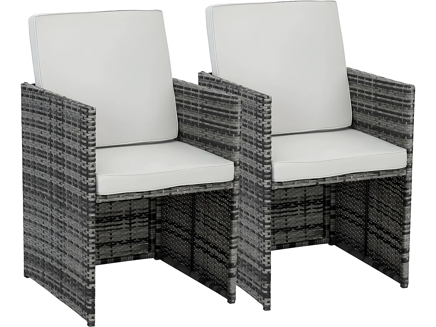 Lot de 2 fauteuils Chicago - "Florida" - Gris