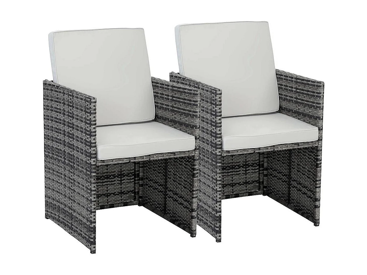 Lot de 2 fauteuils Chicago - "Florida" - Gris