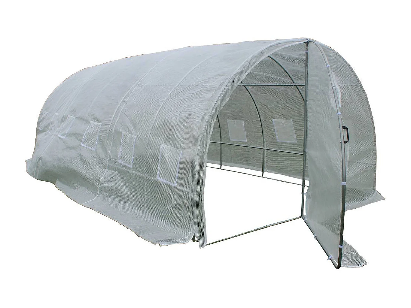 Serre tunnel de jardin avec porte "Mimosa" - 180 g/m² - 18 m² - 6 x 3 x 2 m