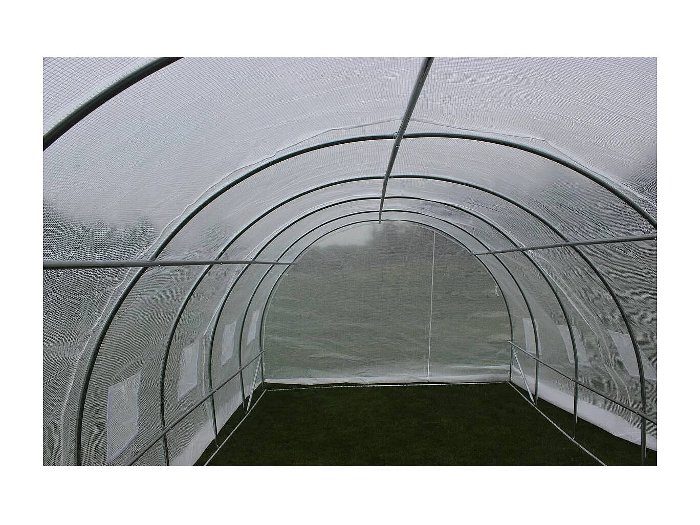 Serre tunnel de jardin avec porte "Mimosa" - 180 g/m² - 18 m² - 6 x 3 x 2 m