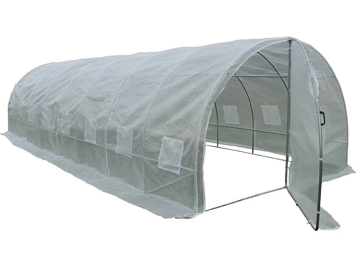 Tuintunnelkas met "Mimosa" deur - 180 g / m² - 24 m² - 8 x 3 x 2 m