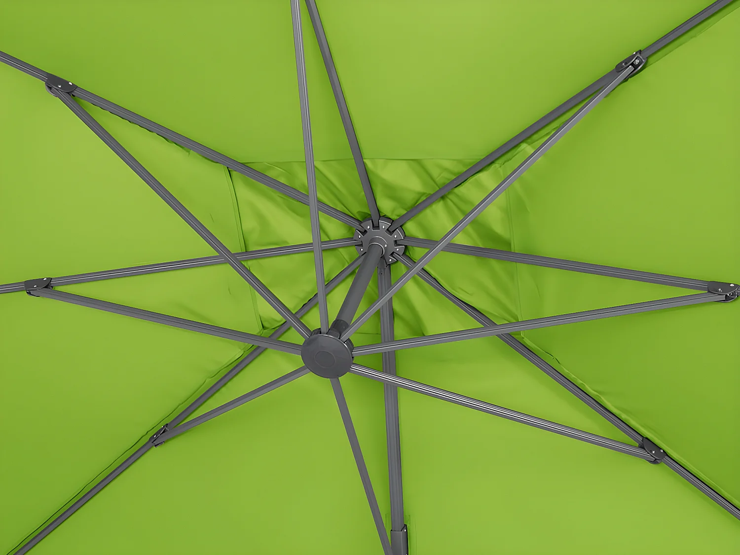 Parasol jardin déporté alu "Sun 4" 3 x 4 m - Vert