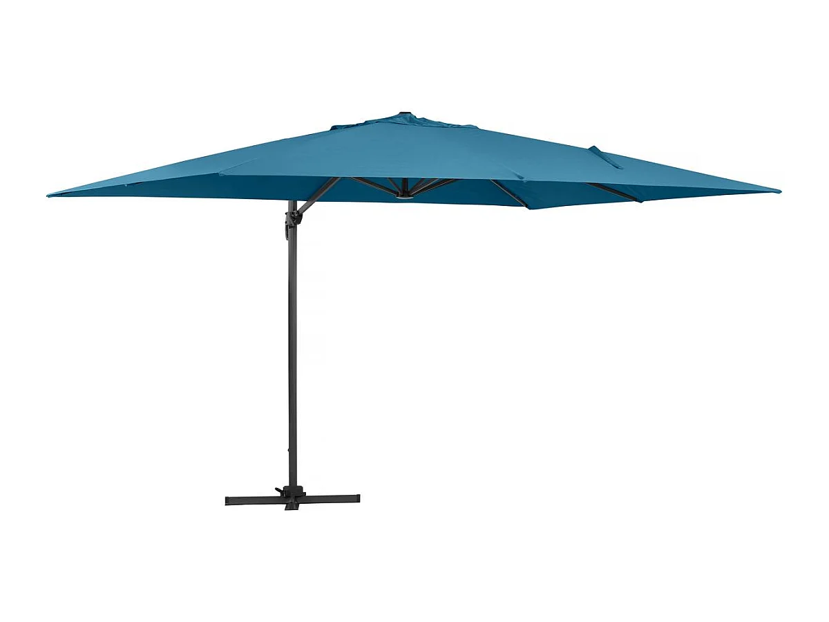 Guarda-sol deslocado de alumínio "Sun 4" retangular 3x4m azul com capa de proteção