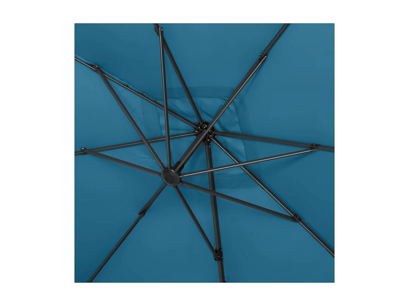Ombrellone da giardino  decentrato da giardino Alu "Sun 4" - Rettangolo - 3 x 4 m - Blu + Copertura protettiva