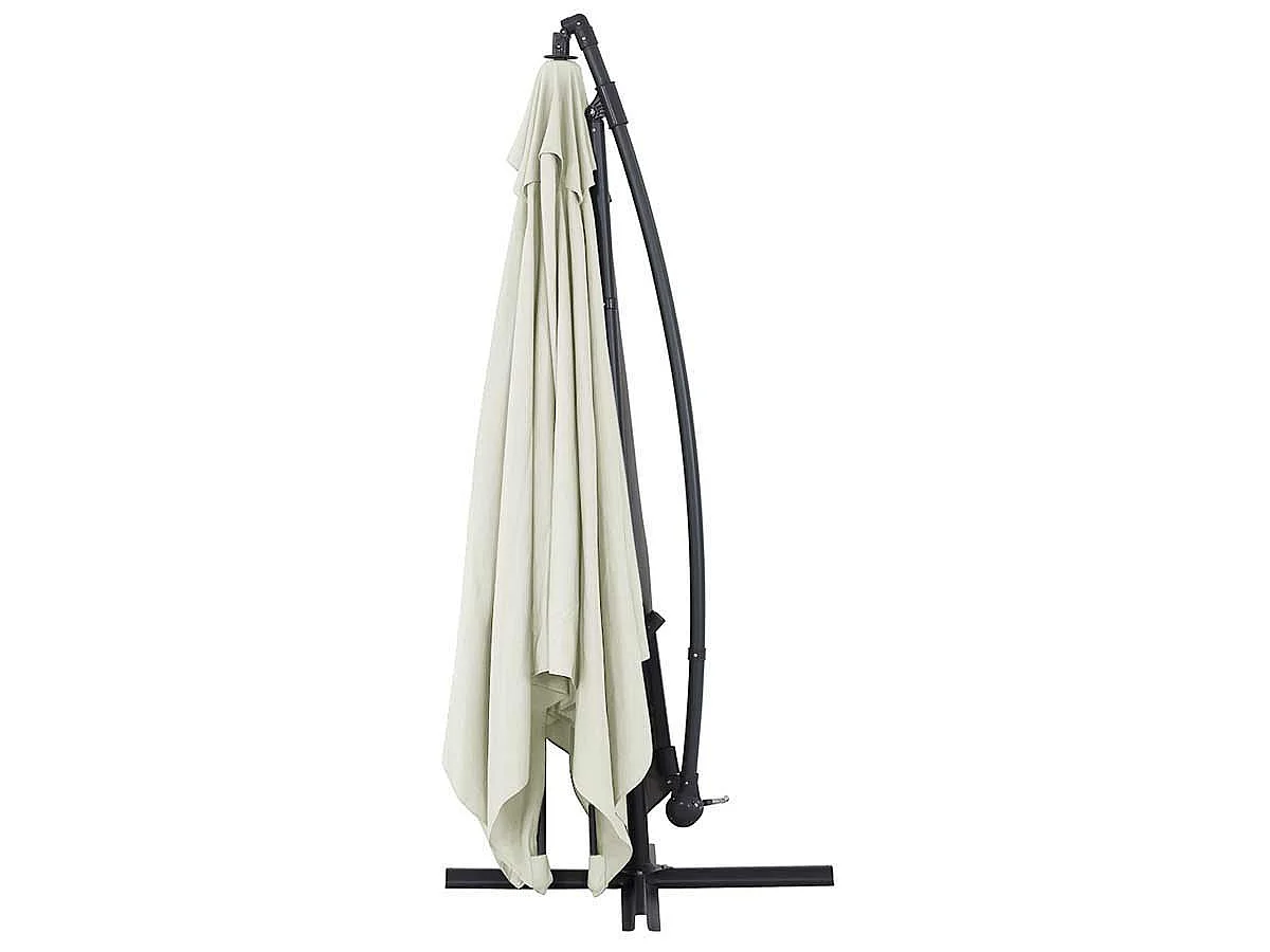 Parasol vrijhangend tuin zweefparasol Aluminium "Ilios 3" - Vierkant - 3 x 3 m - Ecru