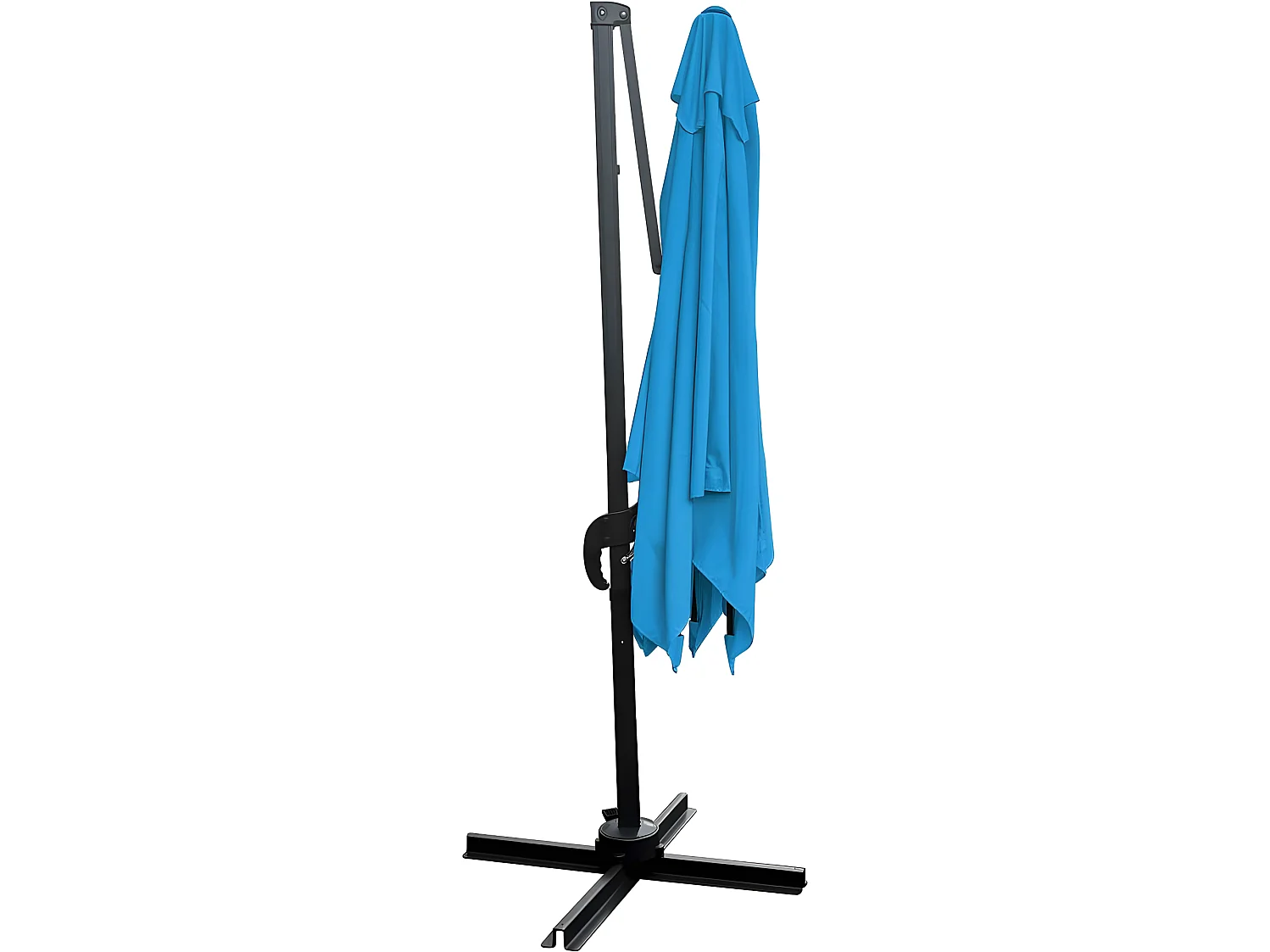 Parasol jardin déporté "Soleil" - 2.5 x 2.5 m - Bleu